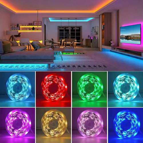 LED strip in room setup